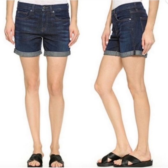 Vince Mason Relaxed Rolled Hem Jean Shorts Size 27 Westside Wash - Picture 1 of 12